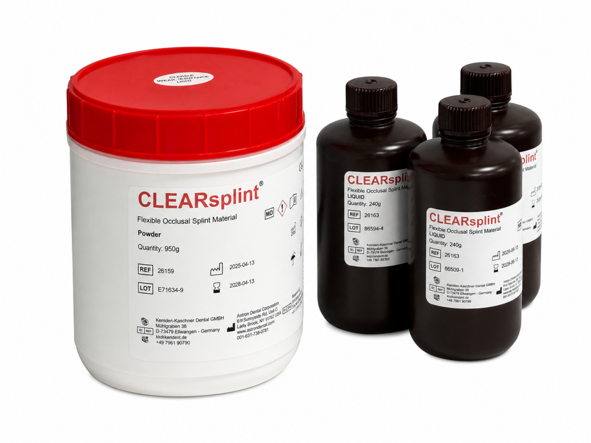 ASTRON CLEARsplint® im Set mit Flüssigkeit und Puder - für Interimsversorgungen